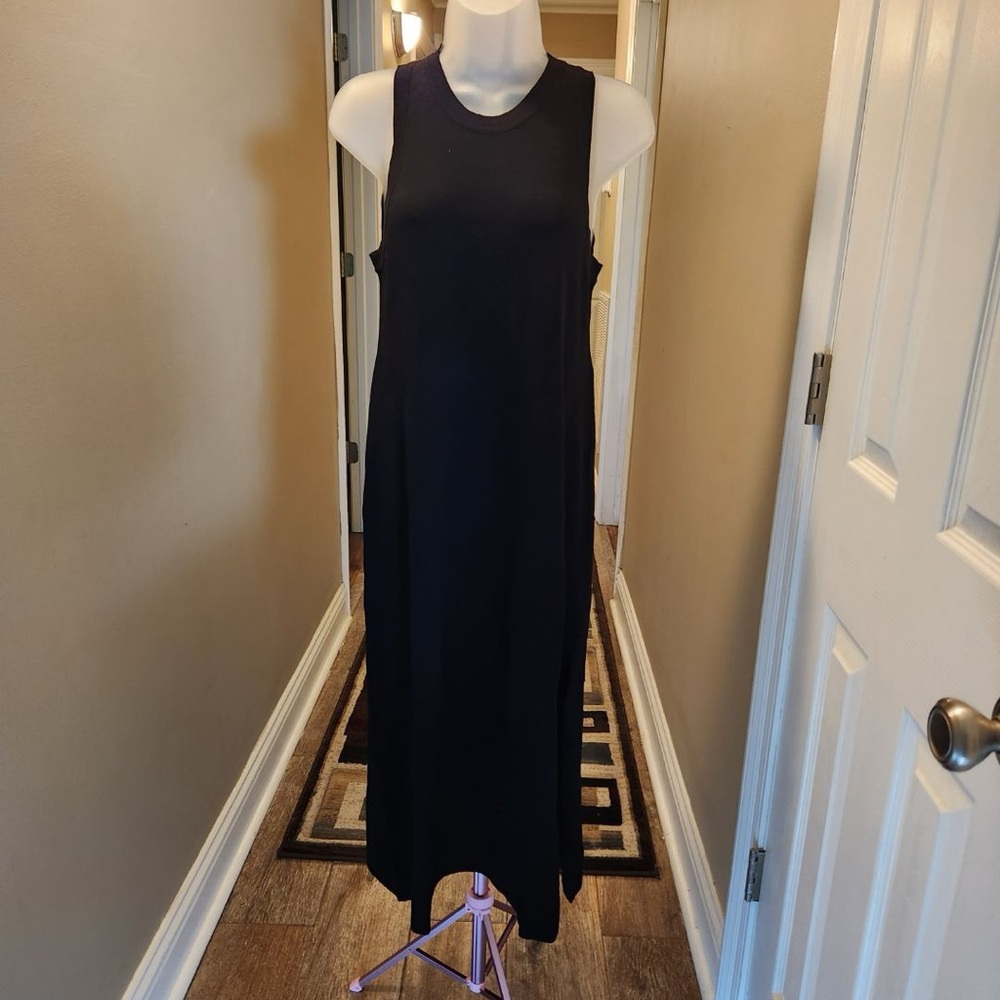 Women's High Neck A-line - Side Slit Sweater Dress